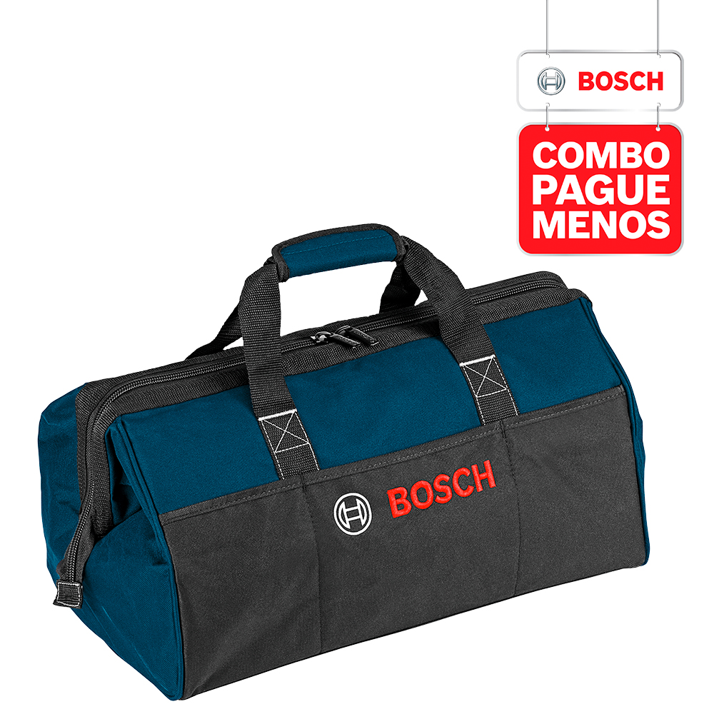  Serra Circular a Bateria Bosch GKS 18V-57 + Martelete Perfurador a Bateria GBH 180-LI SDS-Plus, com 2 baterias 18V 4,0Ah 1 carregador e 1 bolsa de transporte